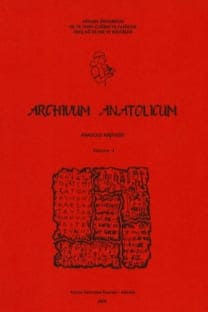 Archivum Anatolicum-Anadolu Arşivleri-Cover