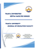 Trakya Üniversitesi Eğitim Fakültesi Dergisi-Cover