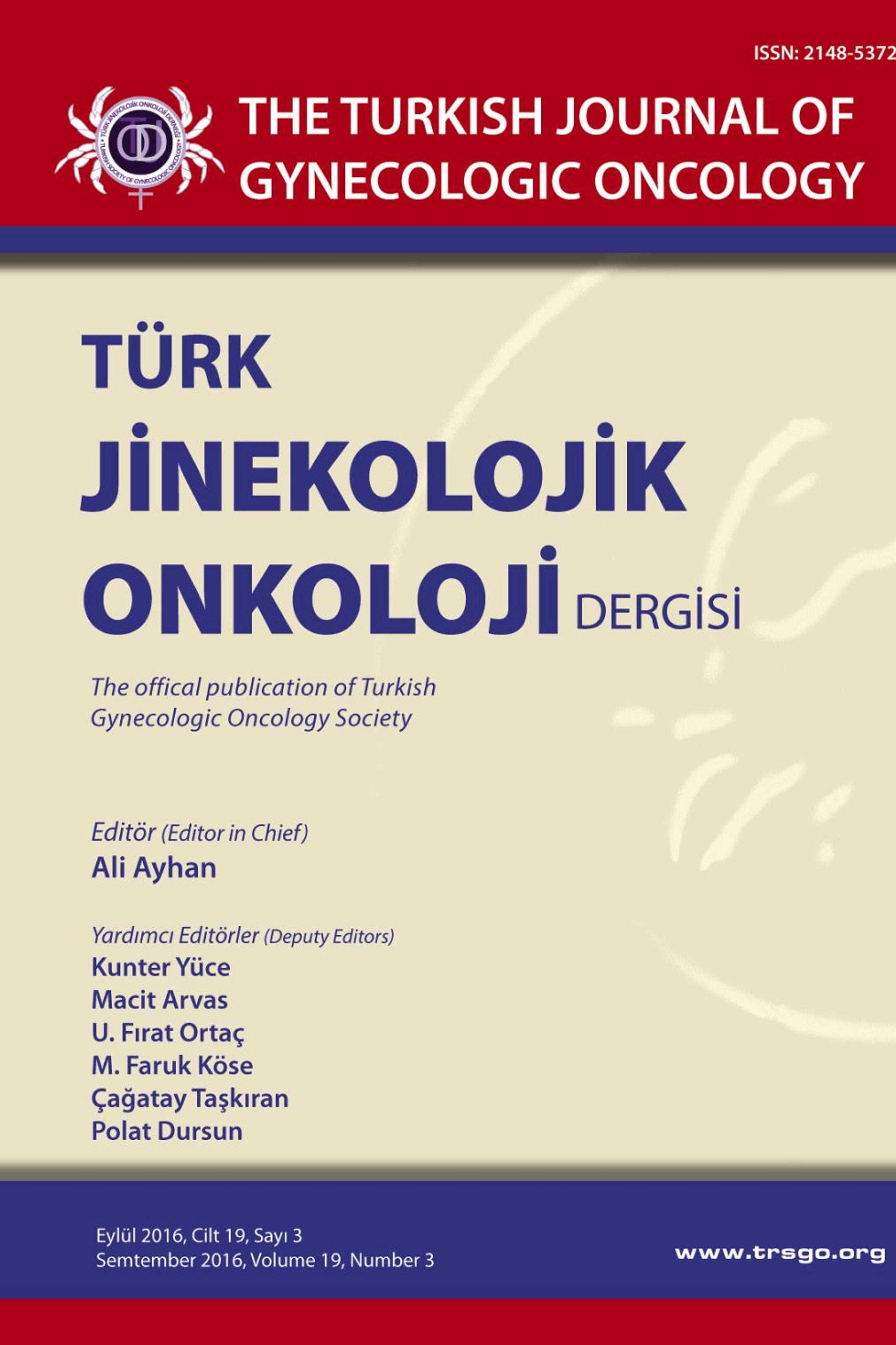 Türk Jinekolojik Onkoloji Dergisi-Cover