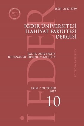 Iğdır Üniversitesi İlahiyat Fakültesi Dergisi-Cover