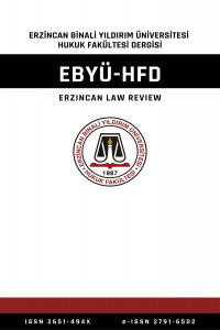 Erzincan Binali Yıldırım Üniversitesi Hukuk Fakültesi Dergisi-Cover
