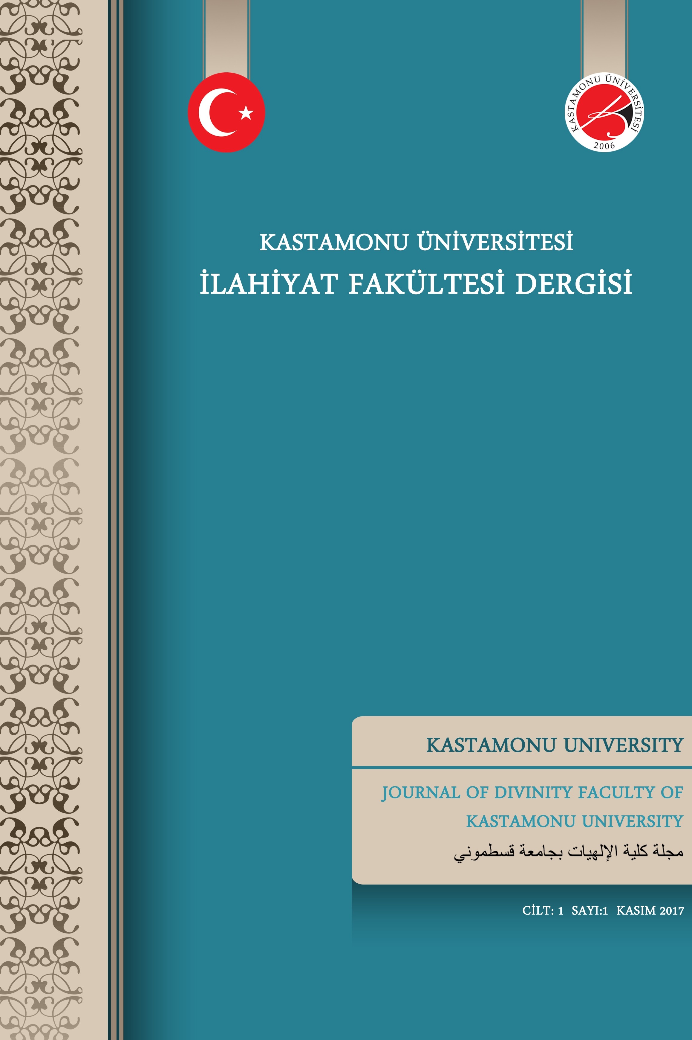 Kastamonu Üniversitesi İlahiyat Fakültesi Dergisi-Cover