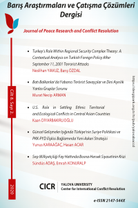 Barış Araştırmaları ve Çatışma Çözümleri Dergisi-Cover