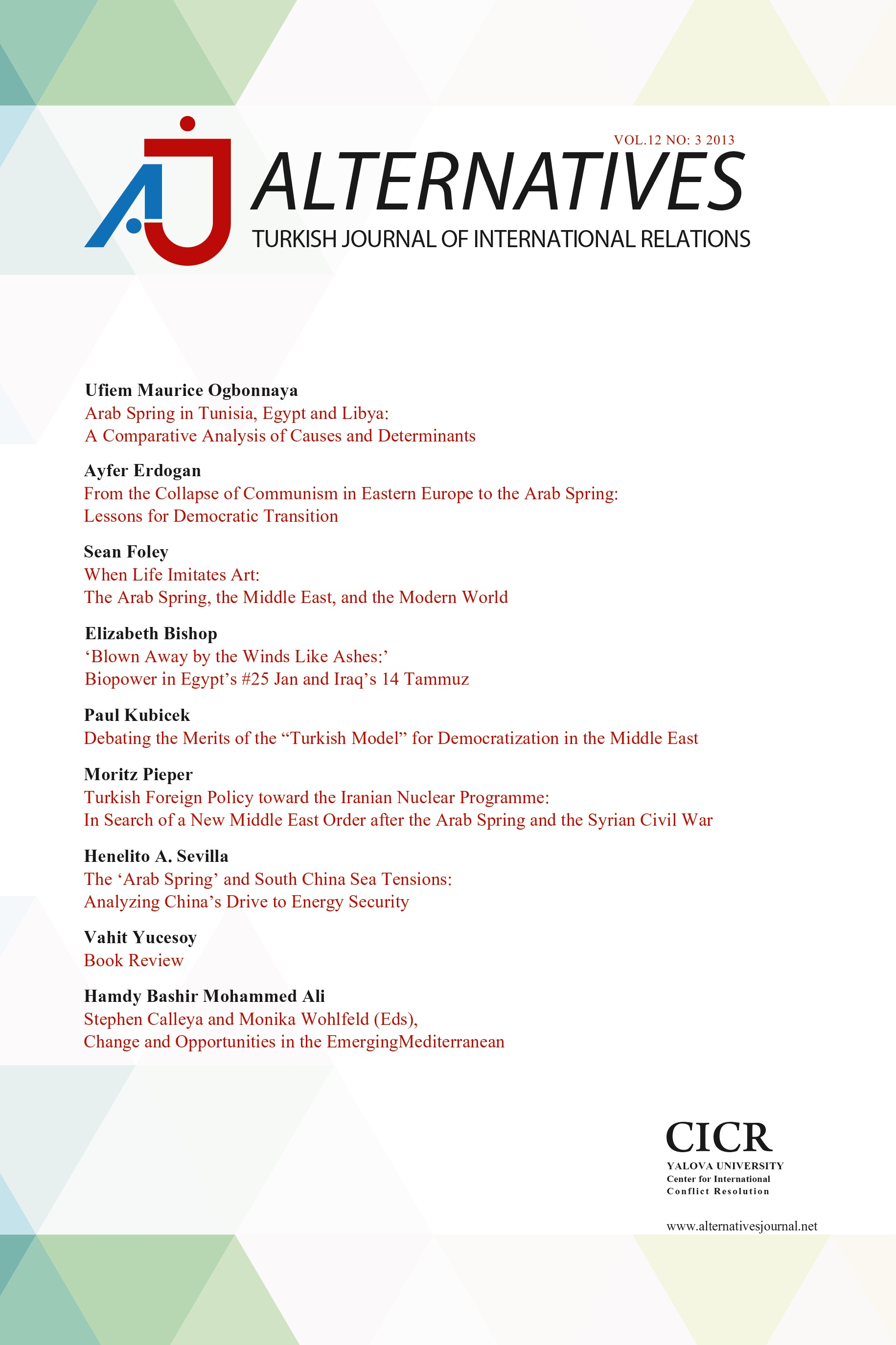 Alternatives: Turkish Journal of International Relations-Cover