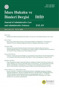 İdare Hukuku ve İlimleri Dergisi