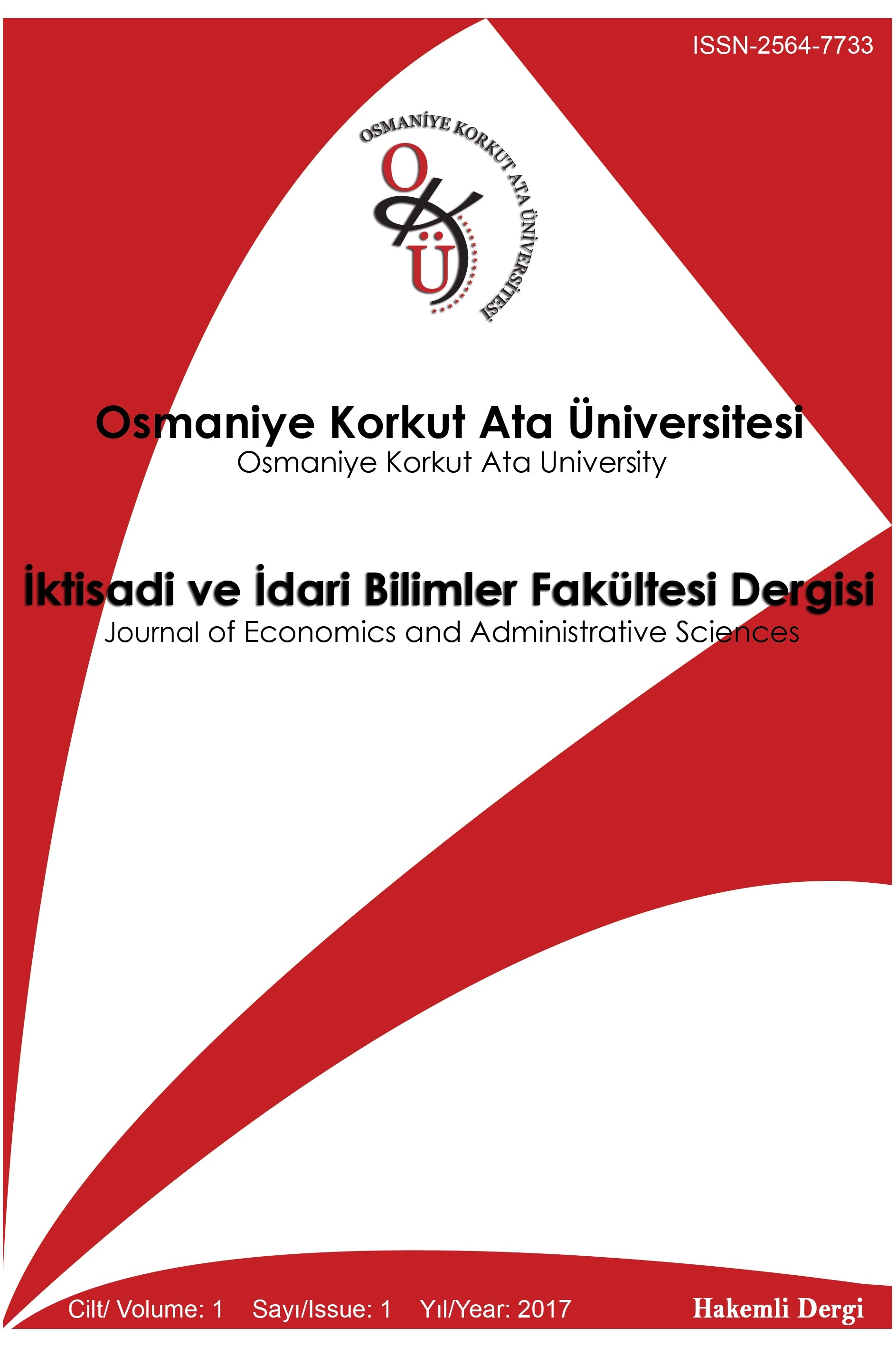 Osmaniye Korkut Ata Üniversitesi İktisadi ve İdari Bilimler Fakültesi Dergisi-Cover