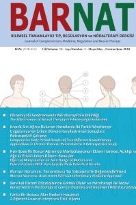 Bilimsel Tamamlayıcı Tıp Regülasyon ve Nöral Terapi Dergisi-Cover