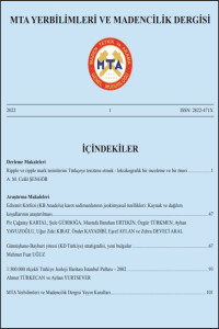 MTA Yerbilimleri ve Madencilik Dergisi-Cover