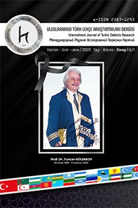 Uluslararası Türk  Lehçe Araştırmaları Dergisi (TÜRKLAD)-Cover