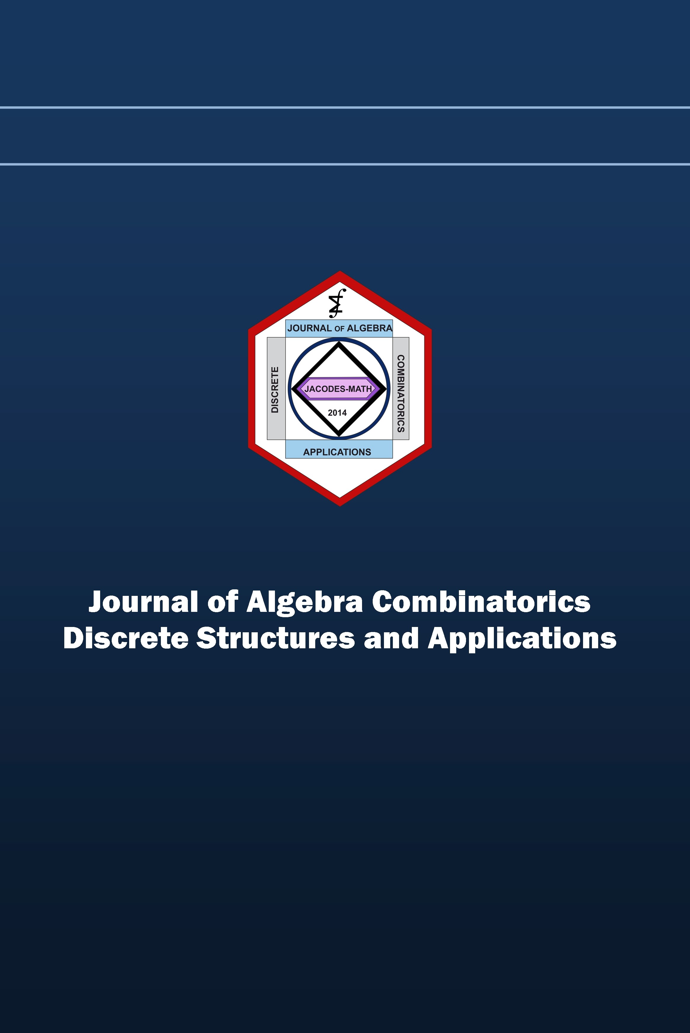 Journal of Algebra Combinatorics Discrete Structures and Applications-Cover