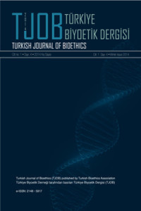 Türkiye Biyoetik Dergisi-Cover