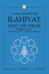 Uludağ Üniversitesi İlahiyat Fakültesi Dergisi-Cover