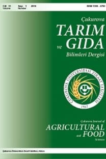 Çukurova Tarım ve Gıda Bilimleri Dergisi-Cover
