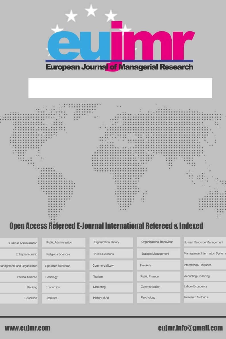 EUropean Journal of Managerial Research (EUJMR)-Cover