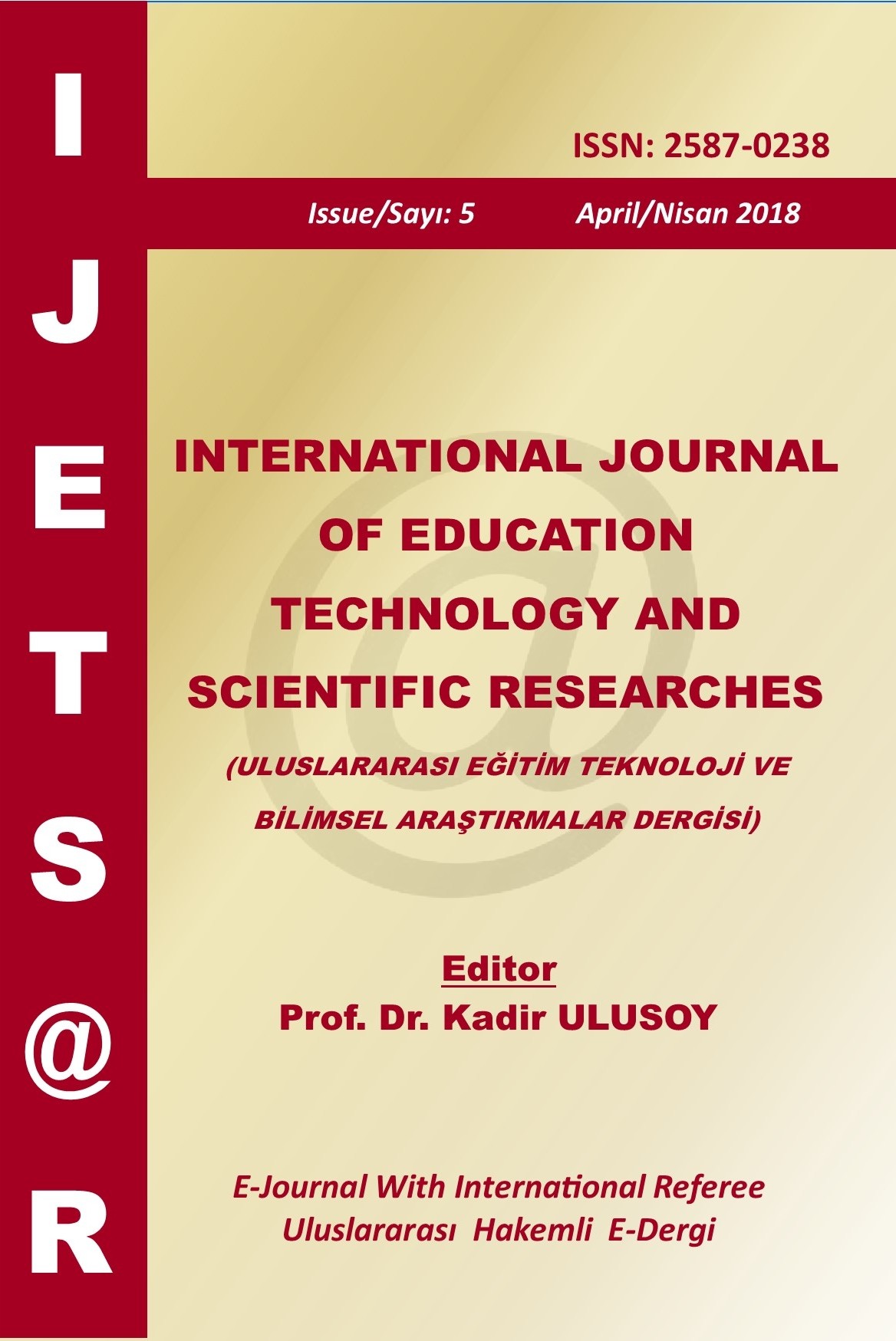 International Journal of Education Technology and Scientific Researches-Cover