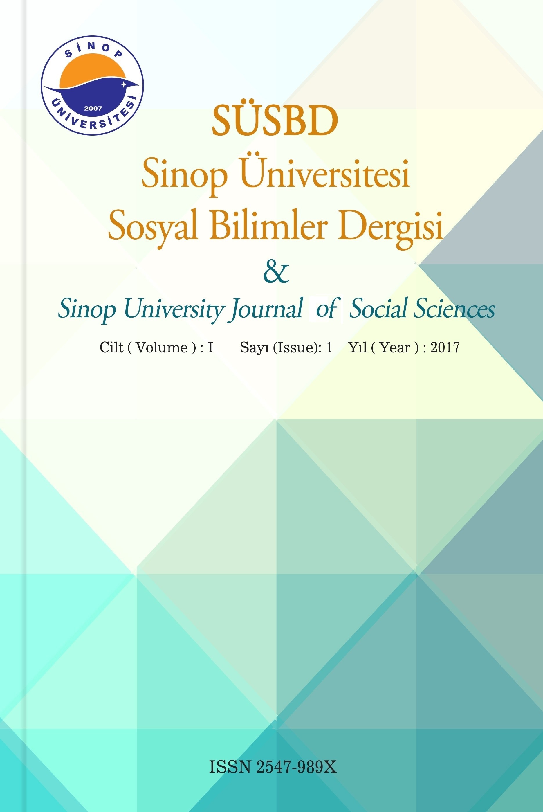 Sinop Üniversitesi Sosyal Bilimler Dergisi-Cover