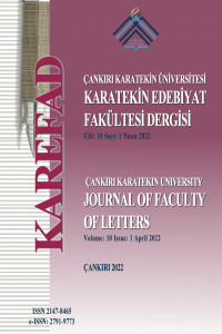 Çankırı Karatekin Üniversitesi Karatekin Edebiyat Fakültesi Dergisi-Cover