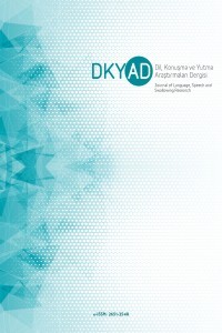 Dil Konuşma ve Yutma Araştırmaları Dergisi-Cover