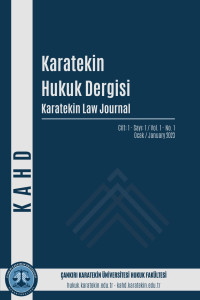 Karatekin Hukuk Dergisi-Cover