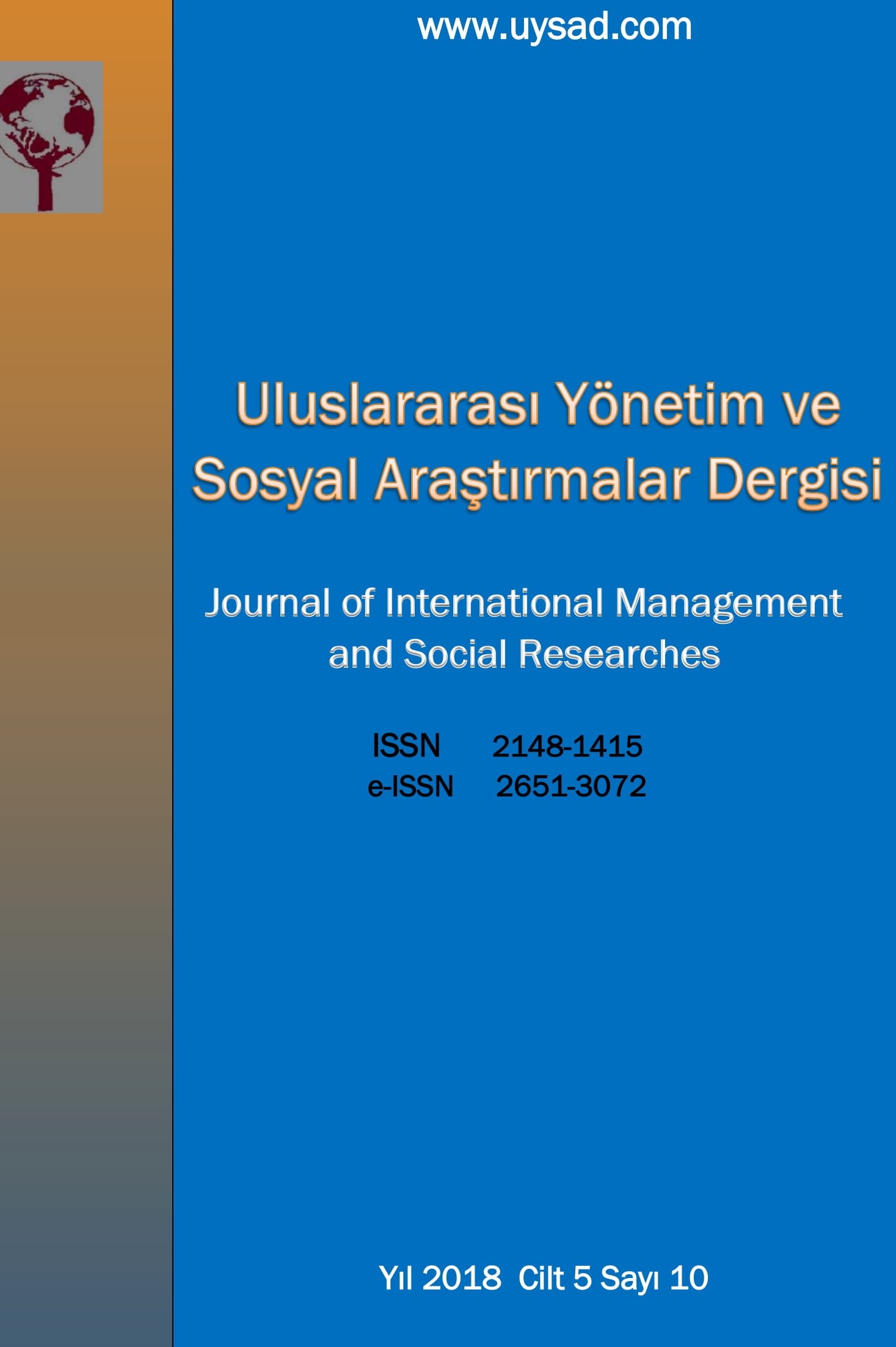 Uluslararası Yönetim ve Sosyal Araştırmalar Dergisi-Cover
