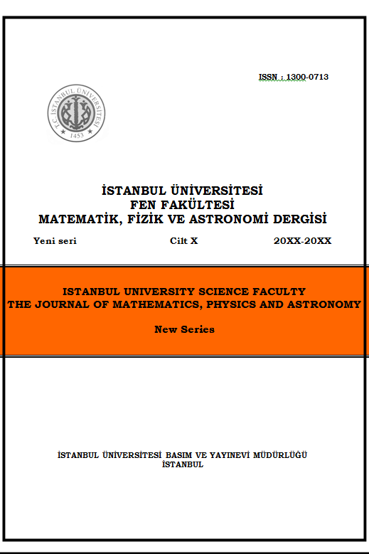 İstanbul University Science Faculty The Journal Of Mathematics Physics and Astronomy-Cover