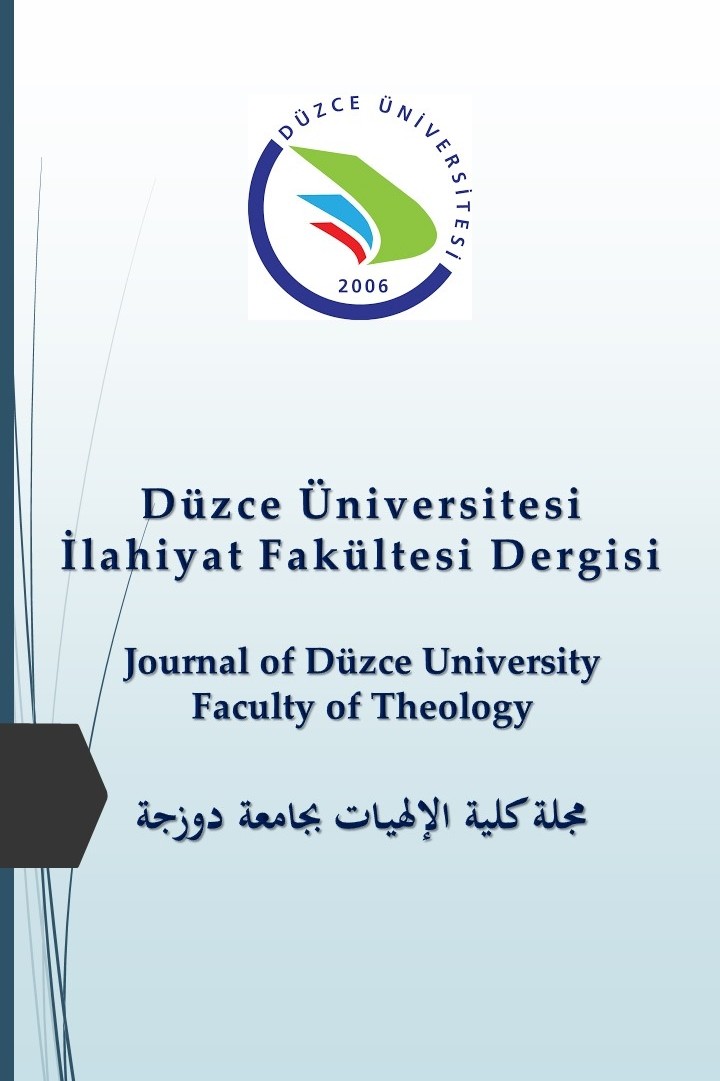 Düzce Üniversitesi İlahiyat Fakültesi Dergisi-Cover