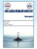 ERÜ Sağlık Bilimleri Fakültesi Dergisi-Cover