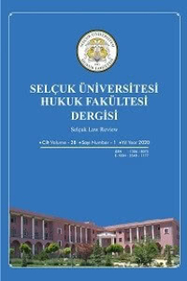 Selçuk Üniversitesi Hukuk Fakültesi Dergisi-Cover