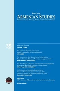 Review of Armenian Studies-Cover